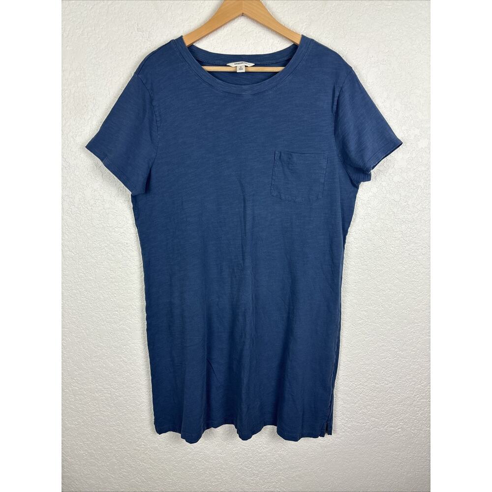 GOODTHREADS Women’s T-shirt Dress Size XL Blue‎ Comfort Minimalist Casual Brunch